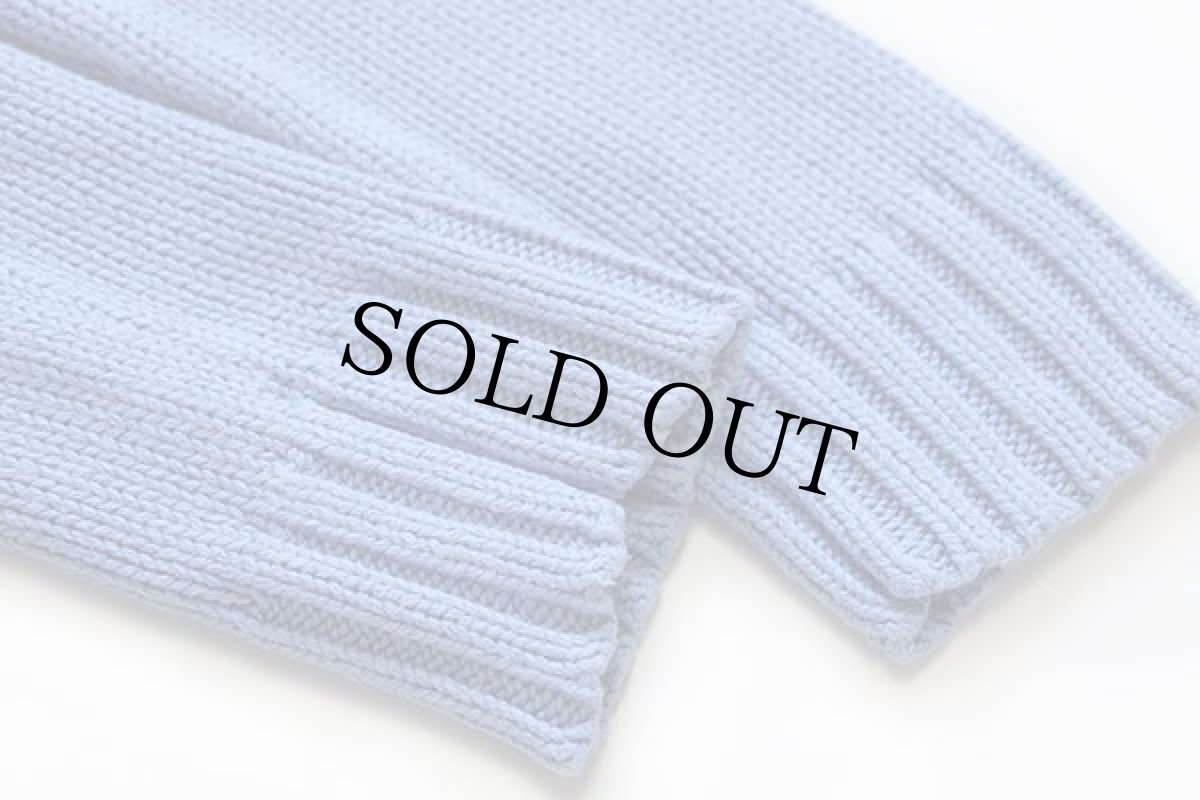 画像6: ポロ ラルフローレン 無地 ロールネック コットンニット セーター スカイブルー S (6)