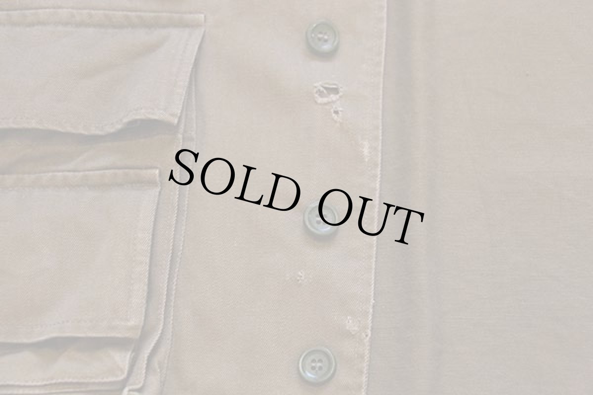 画像6: 70s UNKNOWN BROOKLYN パッチ付き コットンツイル サファリベスト 茶 (6)