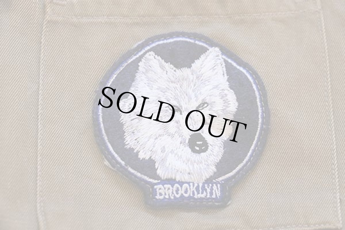 画像4: 70s UNKNOWN BROOKLYN パッチ付き コットンツイル サファリベスト 茶 (4)