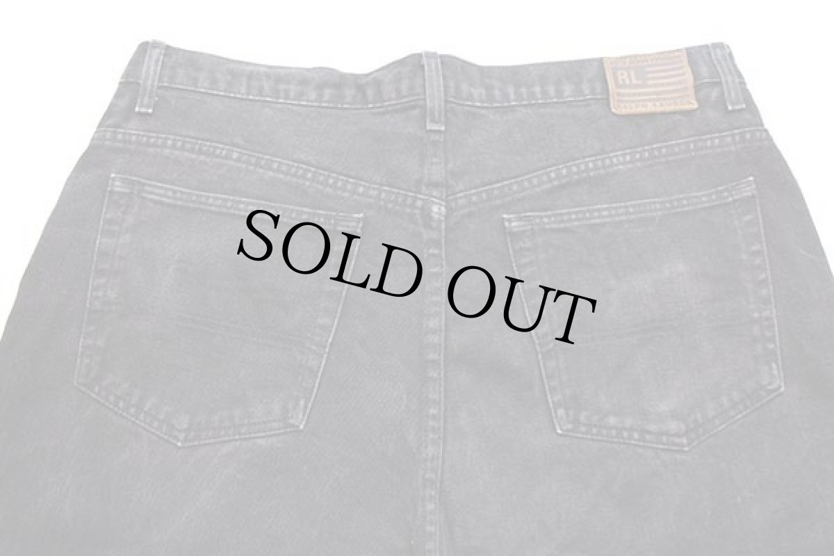 画像5: 00s メキシコ製 POLO JEANSポロ ジーンズ ラルフローレン ブラック デニムパンツ w39★SDP1788 (5)