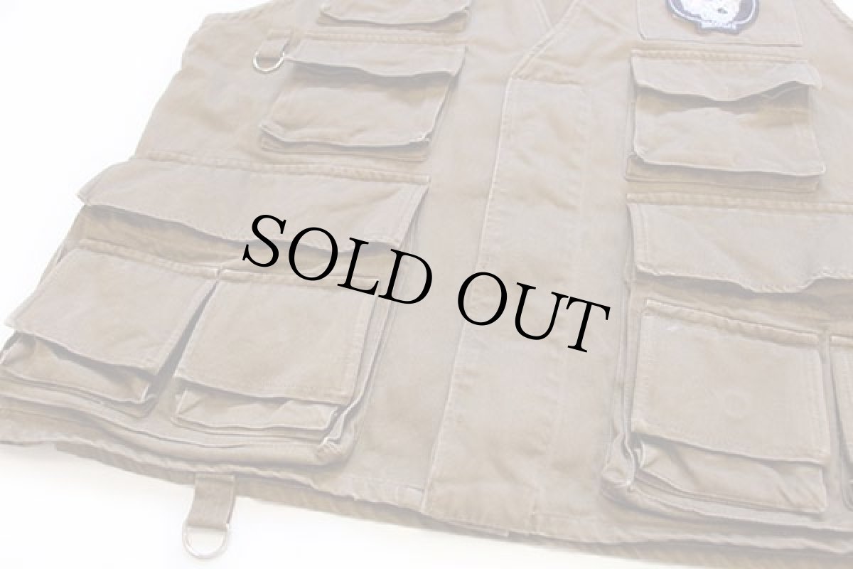 画像5: 70s UNKNOWN BROOKLYN パッチ付き コットンツイル サファリベスト 茶 (5)