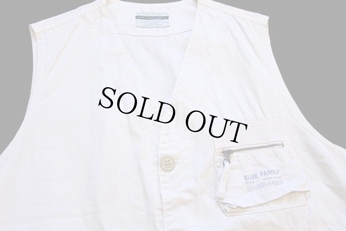 画像3: 90s イタリア製 BENETTONベネトン BLUE FAMILY コットンポプリン ベスト オフホワイト 50 (3)