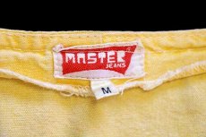 画像4: 80s MASTER JEANS ノーカラー コットン キャンバス ベスト 黄 M (4)