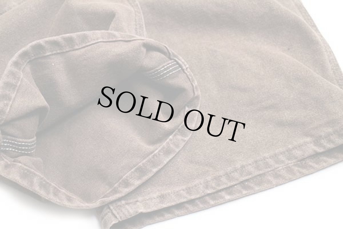 画像6: 90s carharttカーハート ダック地 ダブルニー オーバーオール 焦げ茶 w40 (6)