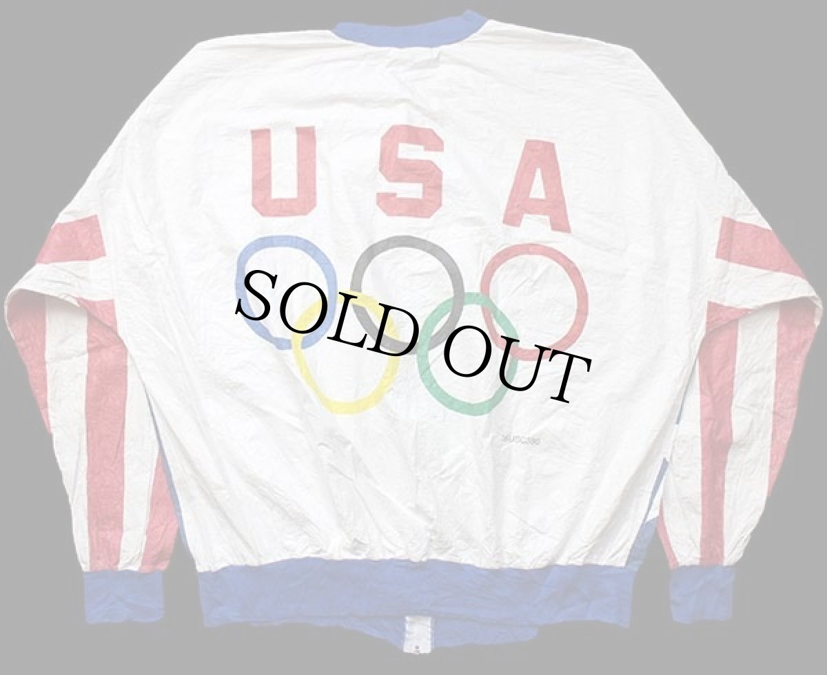 画像2: 00s USA OLYMPICオリンピック General Mills 星条旗柄 全面プリント ペーパージャケット XL (2)