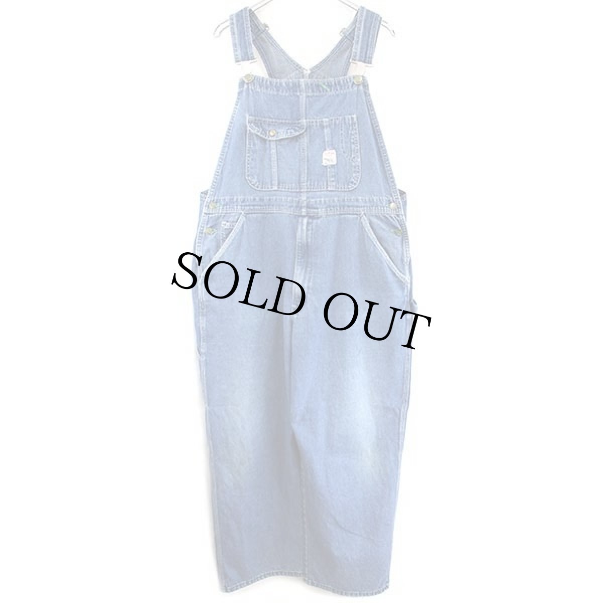 画像2: 90s USA製 POINTERポインター デニム オーバーオール w40 (2)