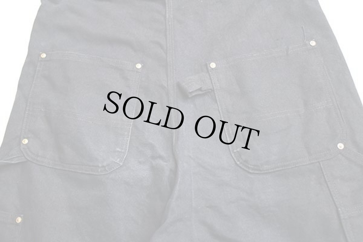 画像6: メキシコ製 carharttカーハート ダック地 ダブルニー オーバーオール 黒 w36 L32 (6)