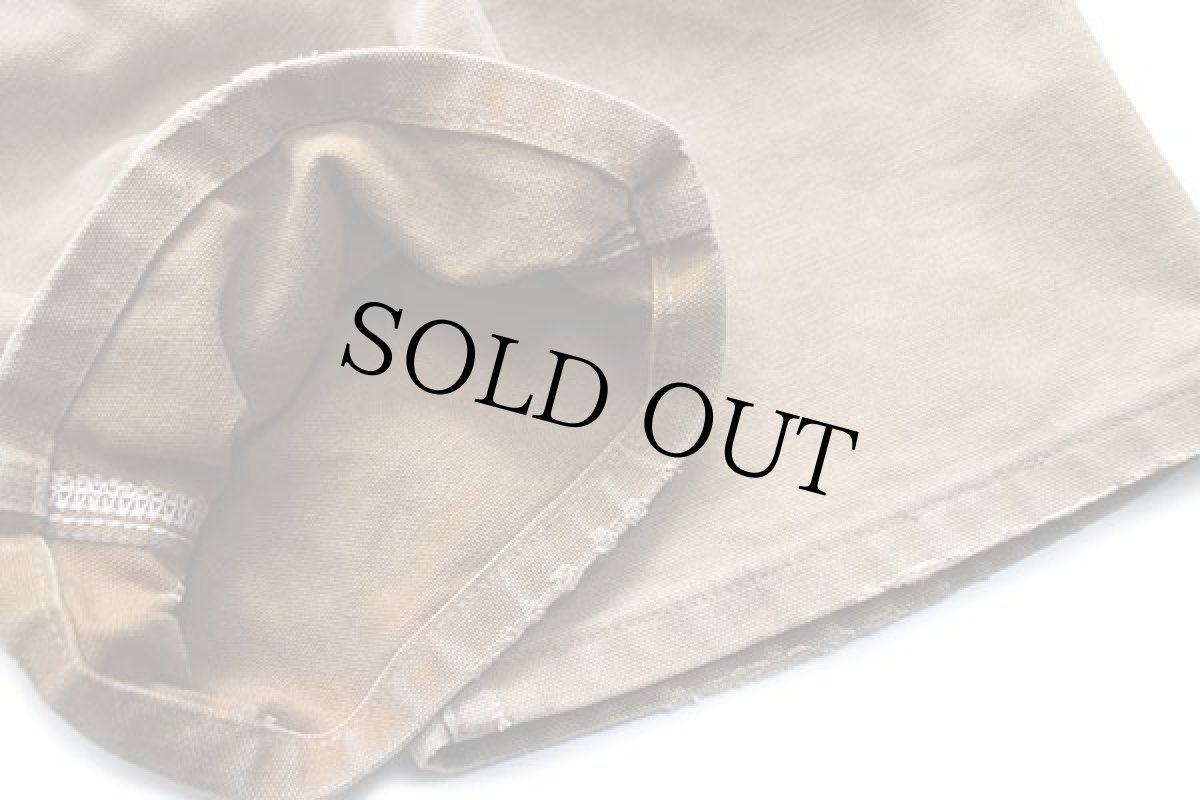 画像9: メキシコ製 carharttカーハート ダック地 ダブルニー オーバーオール ボロ 茶 w34 L32 (9)