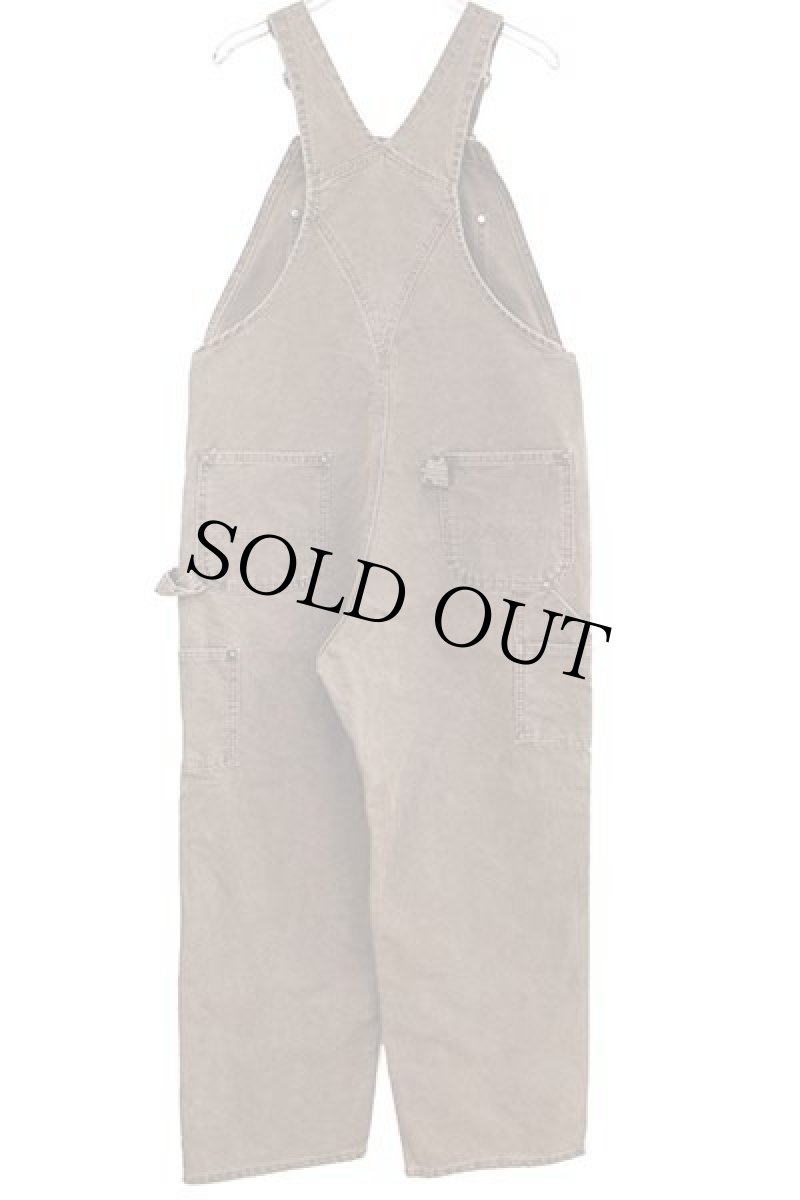 画像3: 90s carharttカーハート ダック地 ダブルニー オーバーオール 焦げ茶 w40 (3)