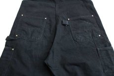 画像6: メキシコ製 carharttカーハート ダック地 ダブルニー オーバーオール 黒 w40 L30 (6)