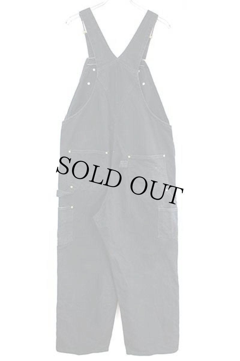 画像3: メキシコ製 carharttカーハート ダック地 ダブルニー オーバーオール 黒 w40 L30 (3)