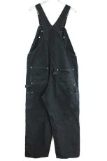 画像3: メキシコ製 carharttカーハート ダック地 ダブルニー オーバーオール 黒 w40 L30 (3)