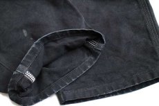 画像8: メキシコ製 carharttカーハート ダック地 ダブルニー オーバーオール 黒 w34 L30 (8)