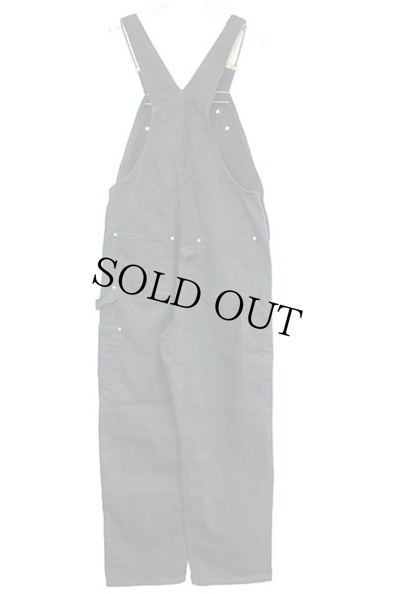 画像3: メキシコ製 carharttカーハート ダック地 ダブルニー オーバーオール 黒 w36 L32 (3)