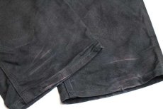 画像8: メキシコ製 carharttカーハート ダック地 ダブルニー オーバーオール 黒 w36 L32 (8)