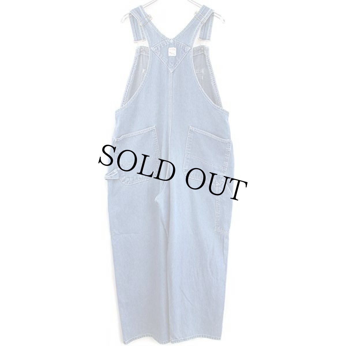 画像3: 90s USA製 POINTERポインター デニム オーバーオール w40 (3)