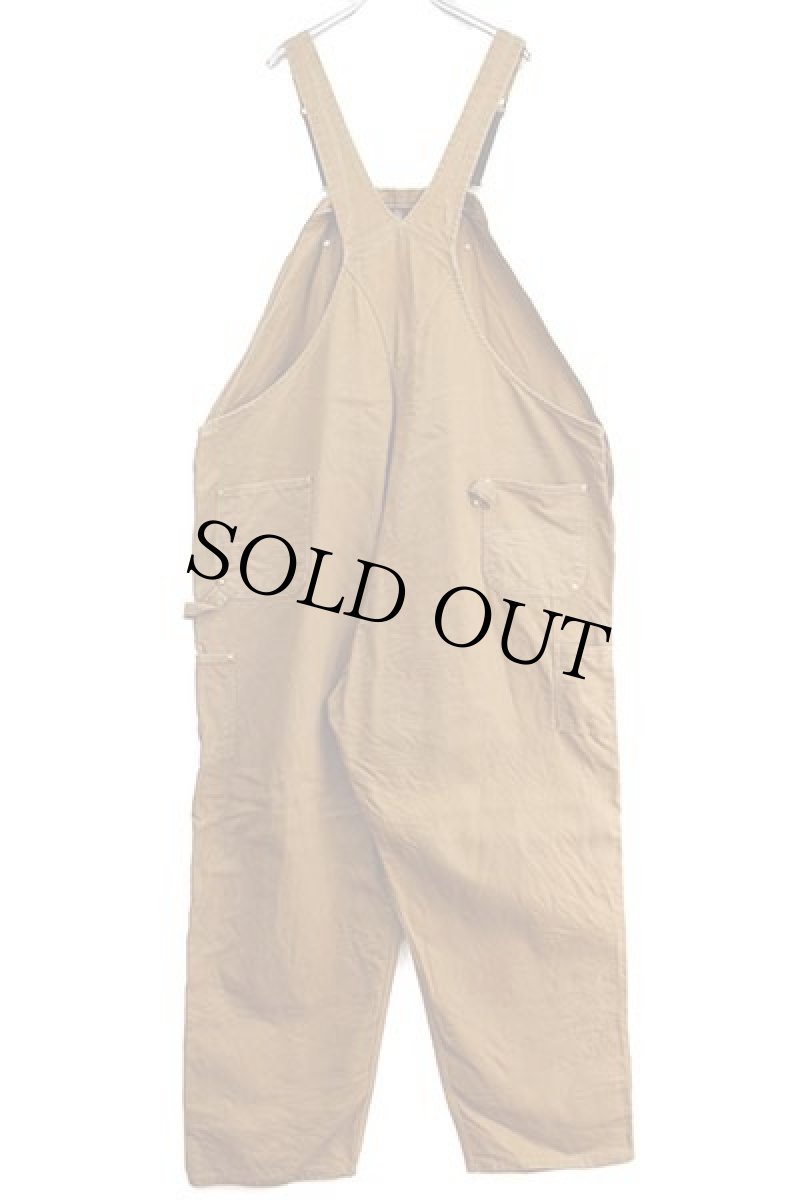 画像3: メキシコ製 carharttカーハート ダック地 ダブルニー オーバーオール 茶 w60 L32★超特大 (3)