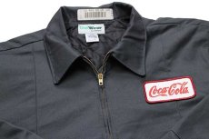 画像3: 00s メキシコ製 Coca-Colaコカコーラ パッチ付き キルティングライナー ワークジャケット グレー XL-RG (3)