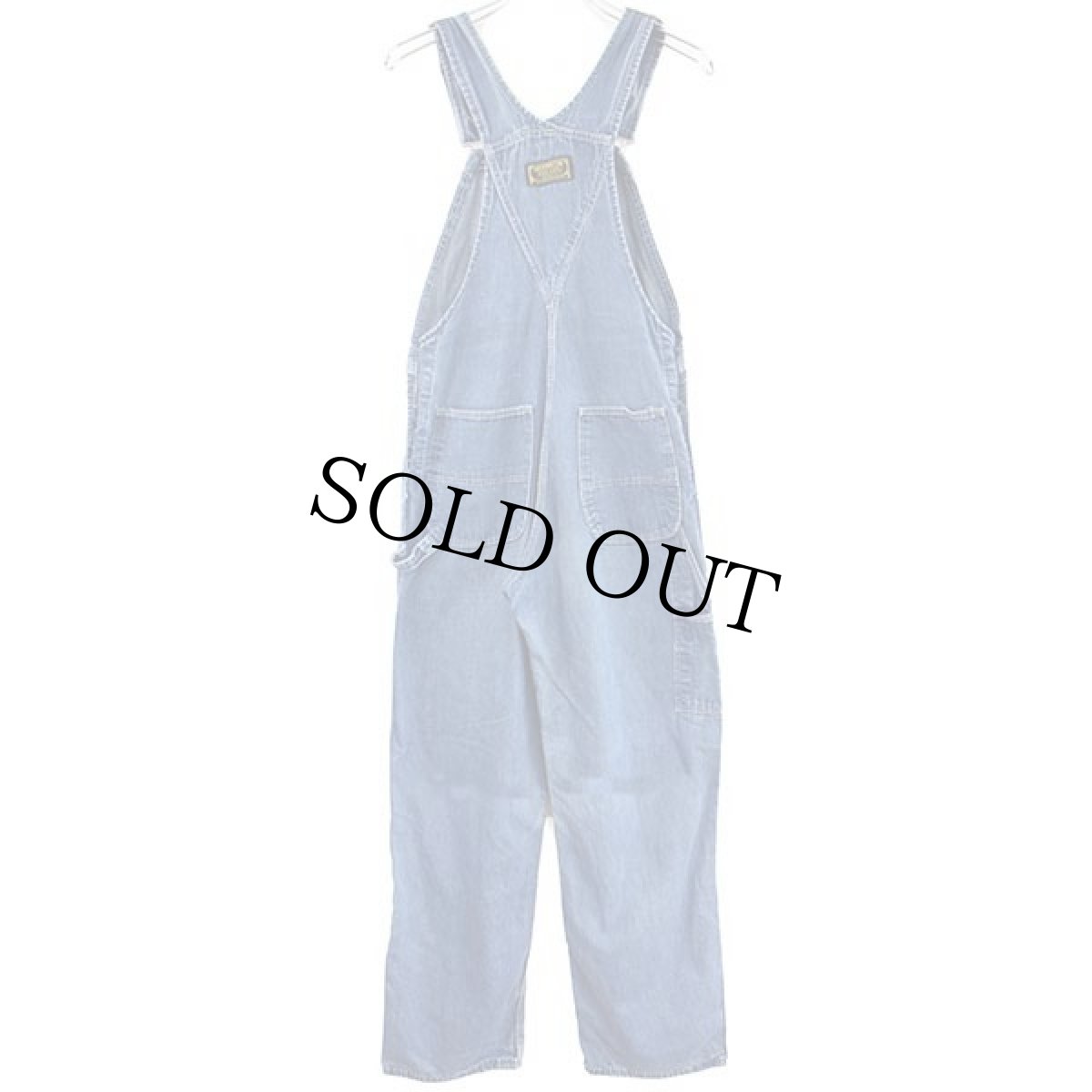 画像3: 70s USA製 WASHINGTON DEE CEE インディゴ デニム オーバーオール w30 (3)
