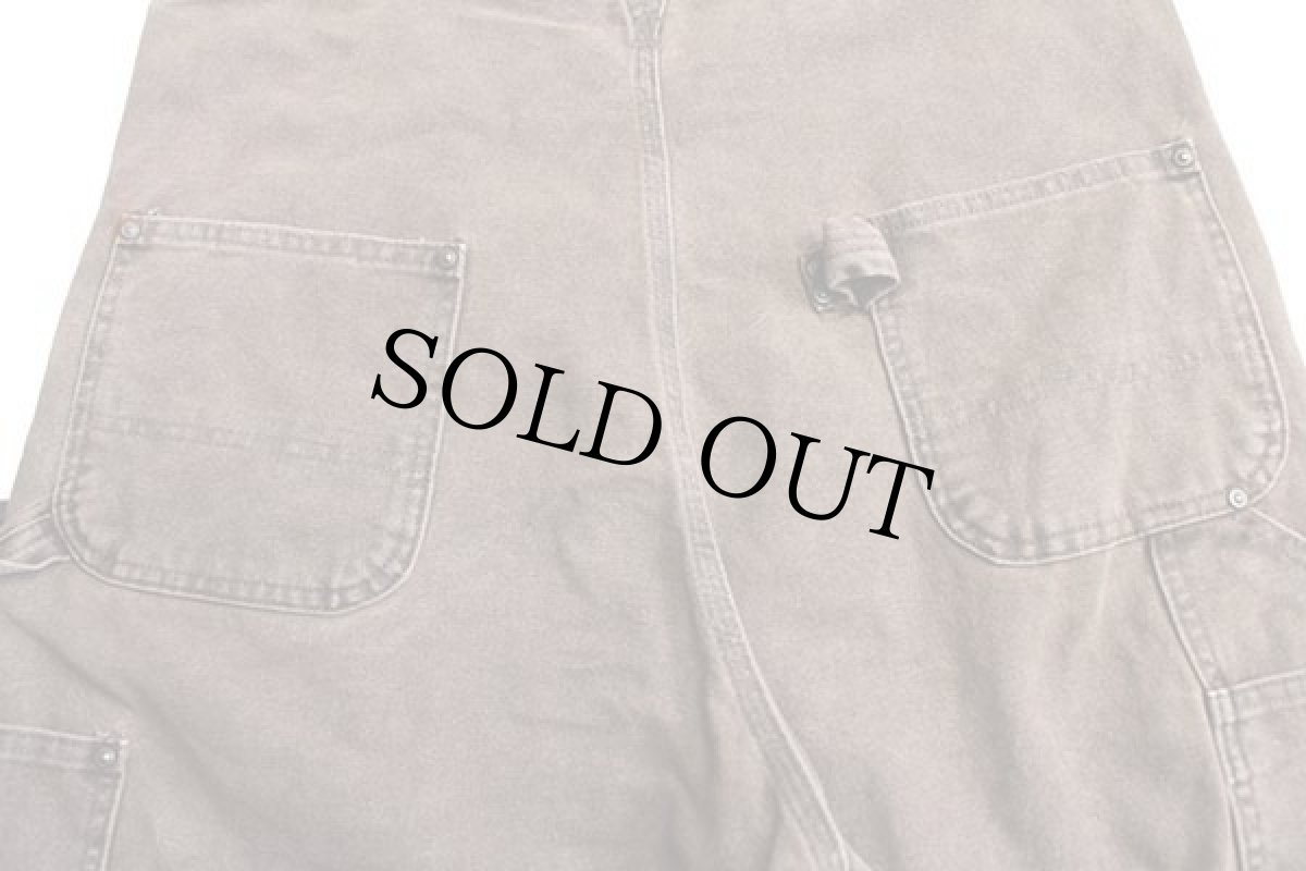 画像5: 90s carharttカーハート ダック地 ダブルニー オーバーオール 焦げ茶 w40 (5)