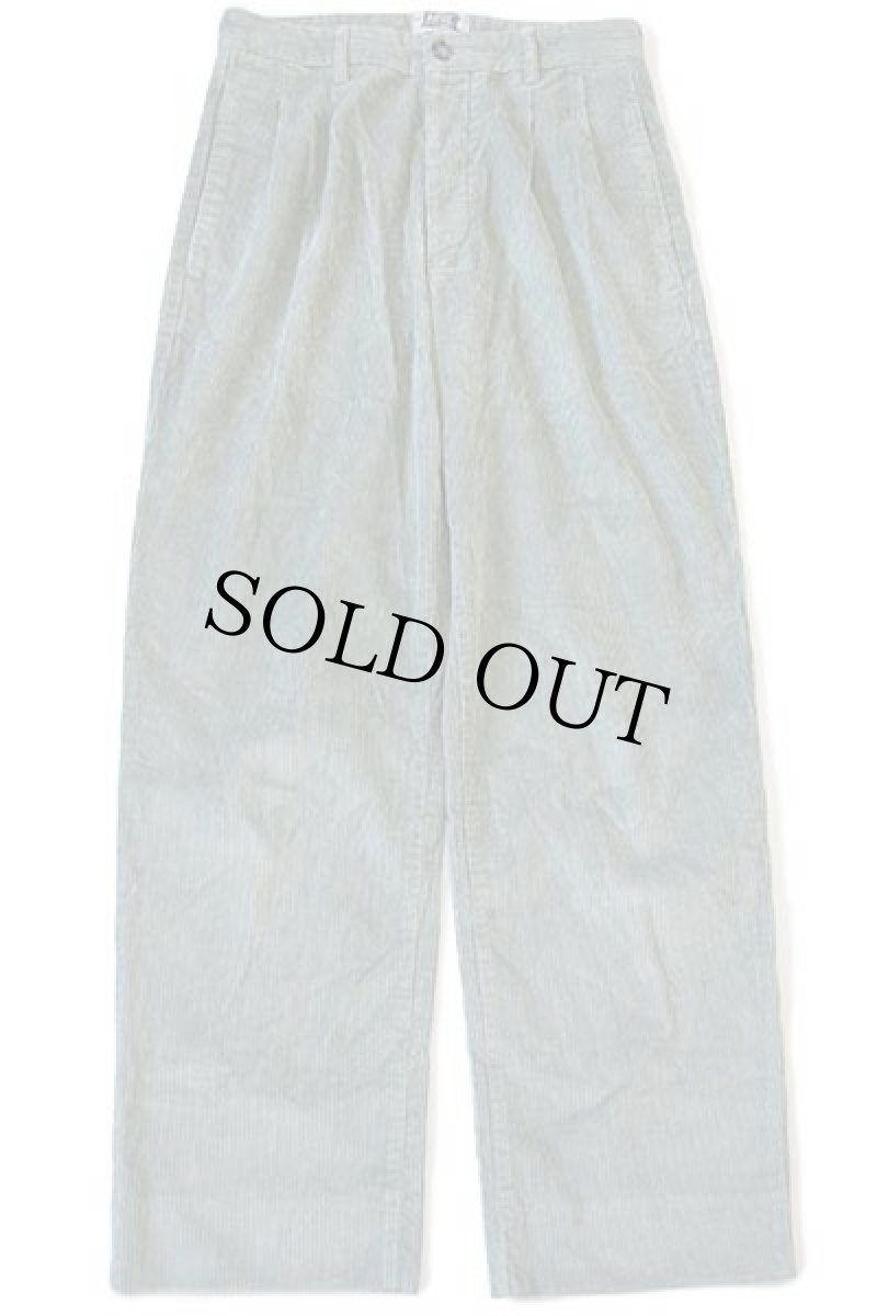 画像2: 90s イタリア製 RIFLE ツータック 太畝 コーデュロイパンツ グリーン w30★スラックス (2)