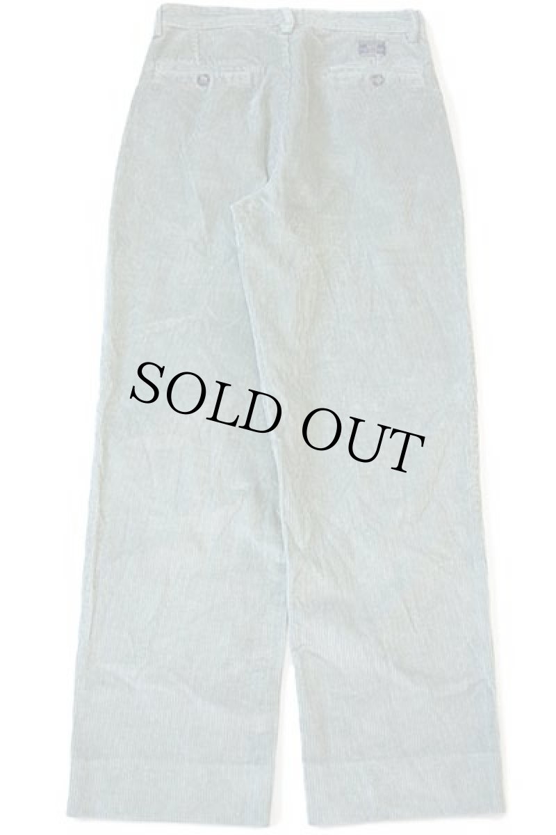 画像3: 90s イタリア製 RIFLE ツータック 太畝 コーデュロイパンツ グリーン w30★スラックス (3)