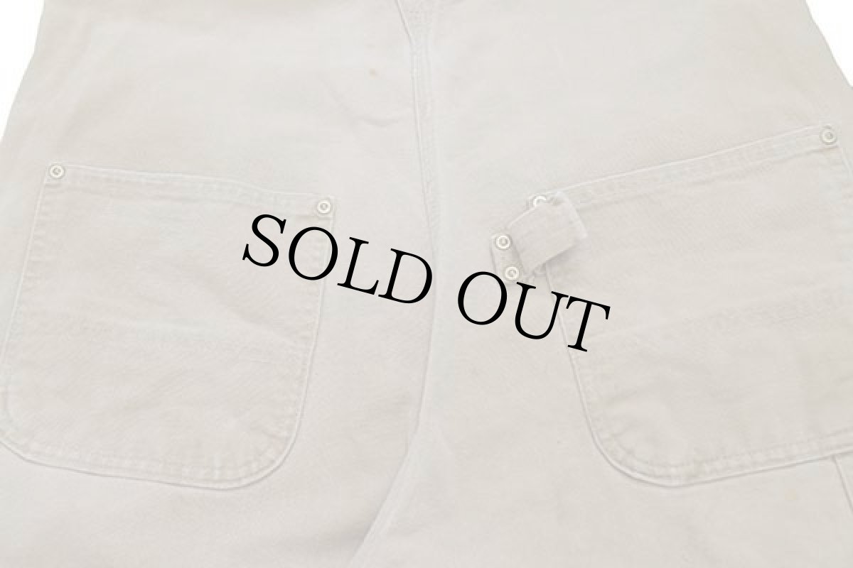 画像6: 00s USA製 carharttカーハート ダック地 ダブルニー オーバーオール 茶 フェード w36 L30 (6)