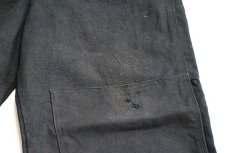 画像7: メキシコ製 carharttカーハート ダック地 ダブルニー オーバーオール 黒 w36 L32 (7)