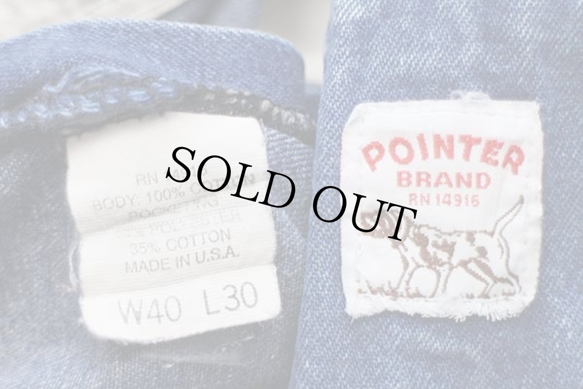 画像5: 90s USA製 POINTERポインター デニム オーバーオール w40 (5)