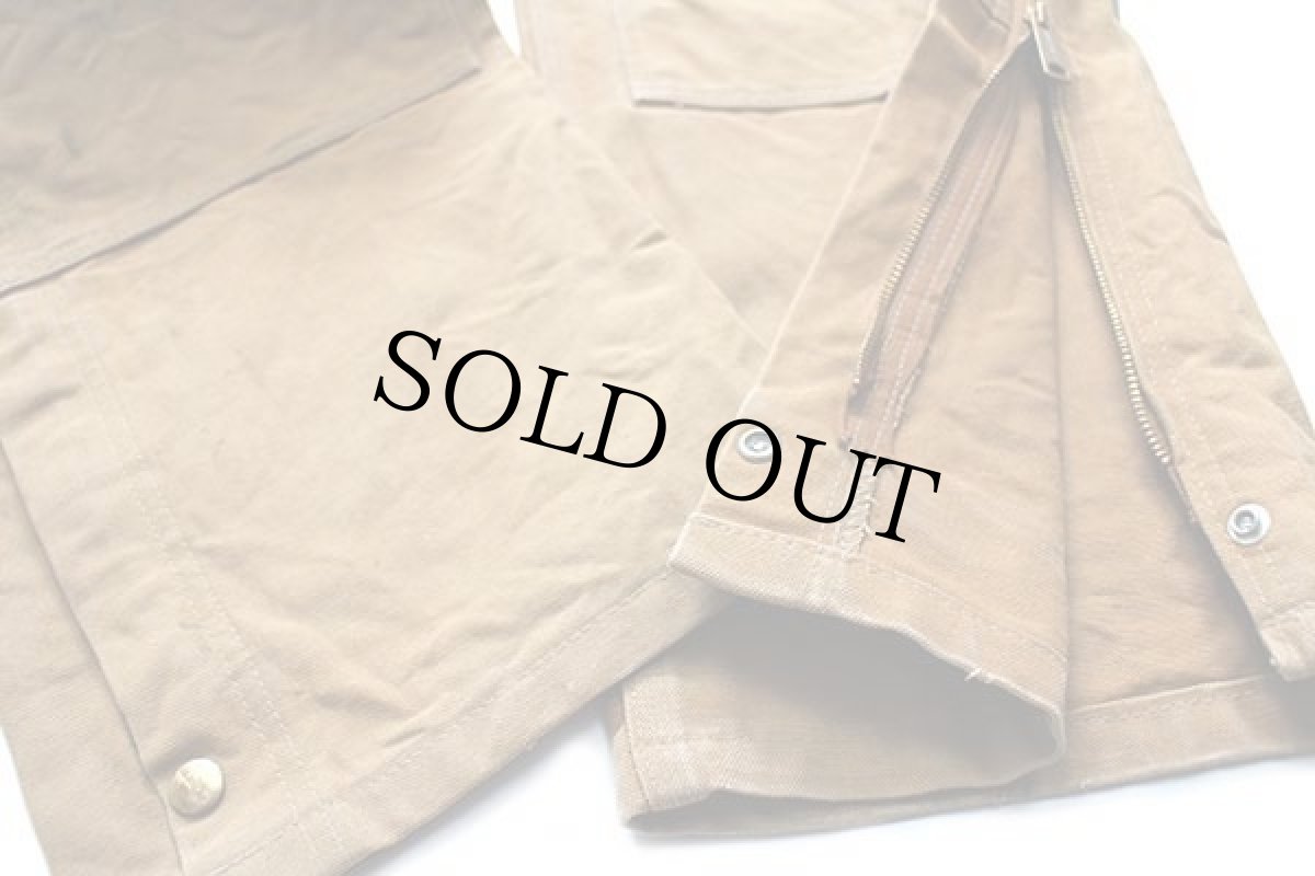 画像8: メキシコ製 carharttカーハート ダック地 ダブルニー オーバーオール 茶 w36 L30 (8)