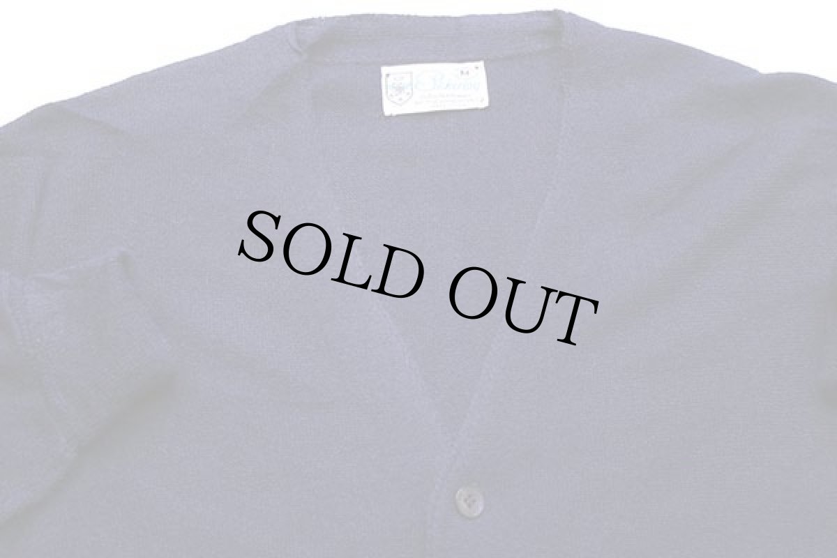 画像3: 80s USA製 Pickering 無地 パール編み アクリルニット カーディガン 紺 M (3)