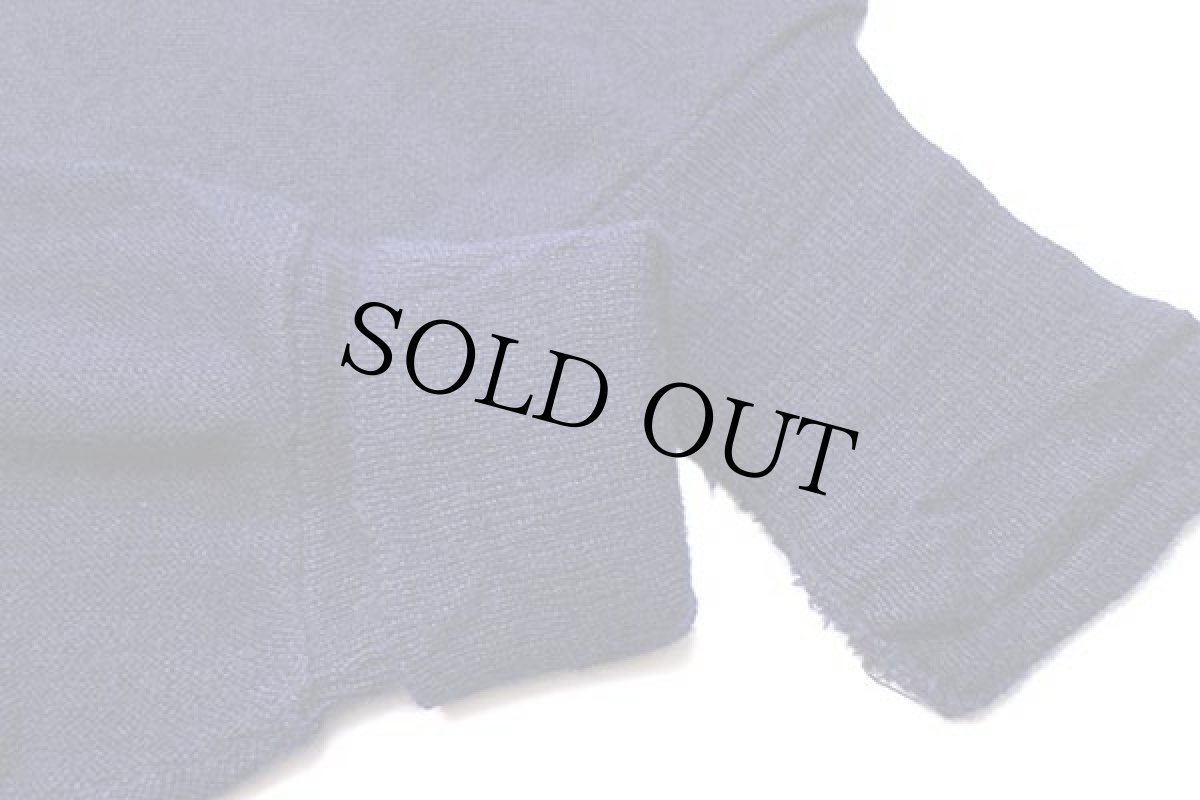 画像6: 80s USA製 Pickering 無地 パール編み アクリルニット カーディガン 紺 M (6)