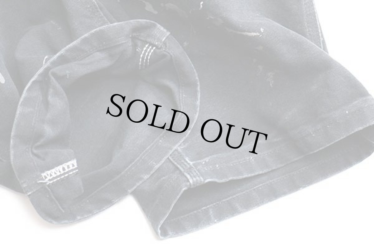 画像7: carharttカーハート ダック地 ダブルニー オーバーオール ペンキ飛び 黒 w32 (7)