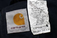 画像6: メキシコ製 carharttカーハート ダック地 ダブルニー オーバーオール 濃紺 w54 L30★特大 (6)