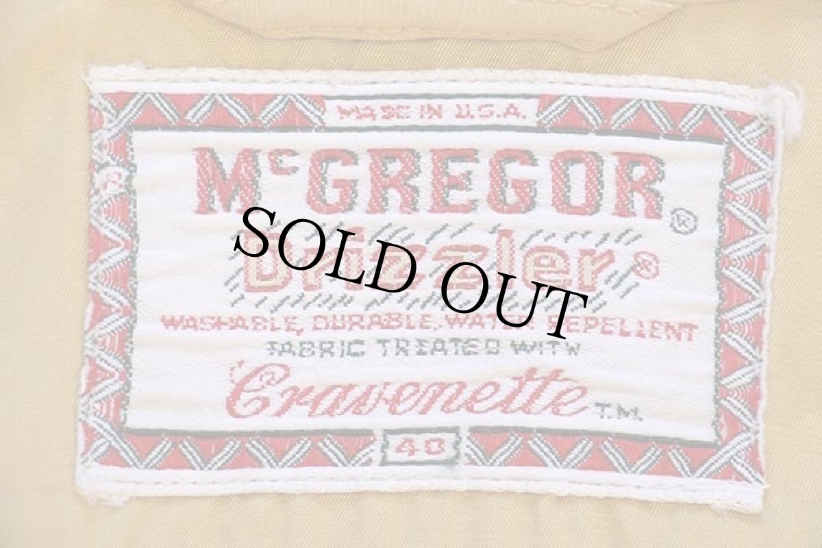 画像4: 60s USA製 McGREGORマクレガー チンスト付き ドリズラージャケット マスタード 40 (4)