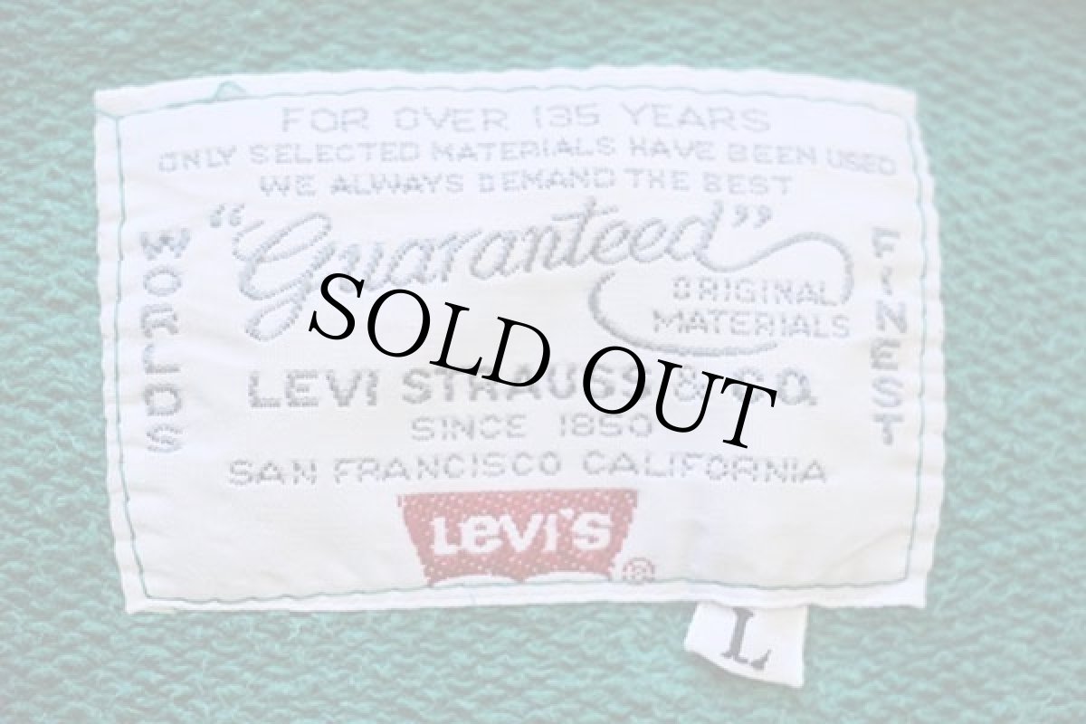 画像4: 90s Levi'sリーバイス ロゴ スウェット カーディガン 緑 L★ユーロ (4)