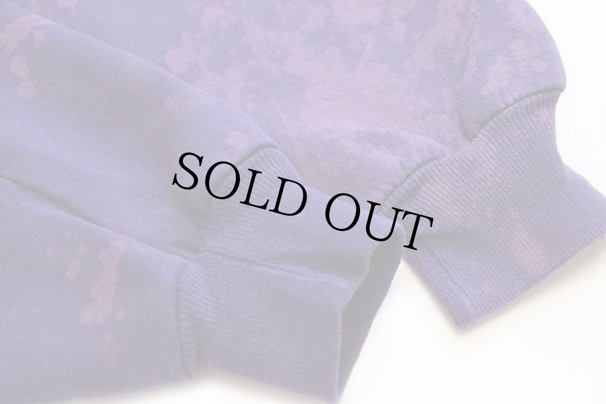 画像6: 90s USA製 RUSSELLラッセル ブリーチ加工 前V スウェット 紫 L (6)