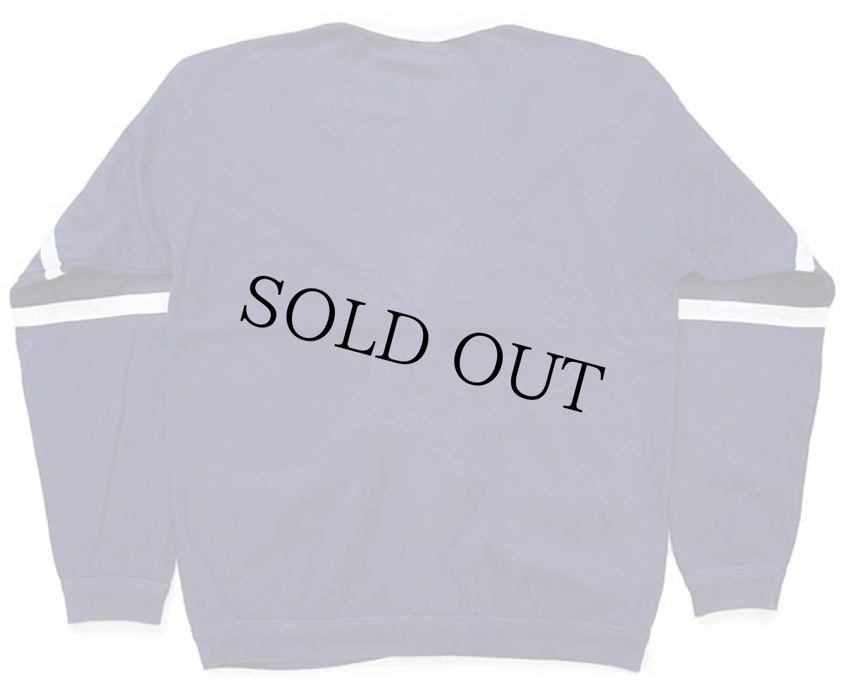 画像2: 80s UNKNOWN A 発泡プリント パチポケ スウェット カーディガン 紺×白 (2)