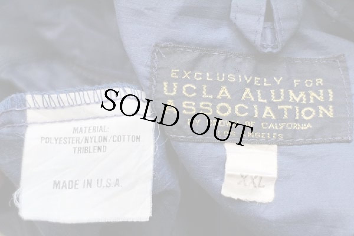 画像4: 80s USA製 CROWN UCLA ALUMNI BRUINS 刺繍 ジャケット 紺 XXL★特大 (4)