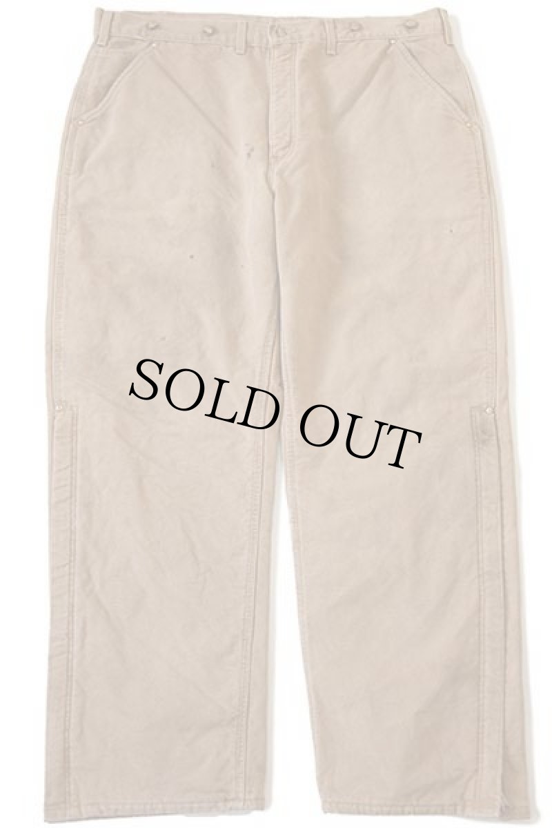 画像2: 90s carharttカーハート キルティングライナー ダック地 ペインターパンツ 茶 w42 (2)