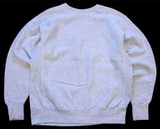 画像2: 90s USA製 The Cotton Exchange TOWSON UNIVERSITY 刺繍 リバースウィーブ スウェット 杢グレー L (2)