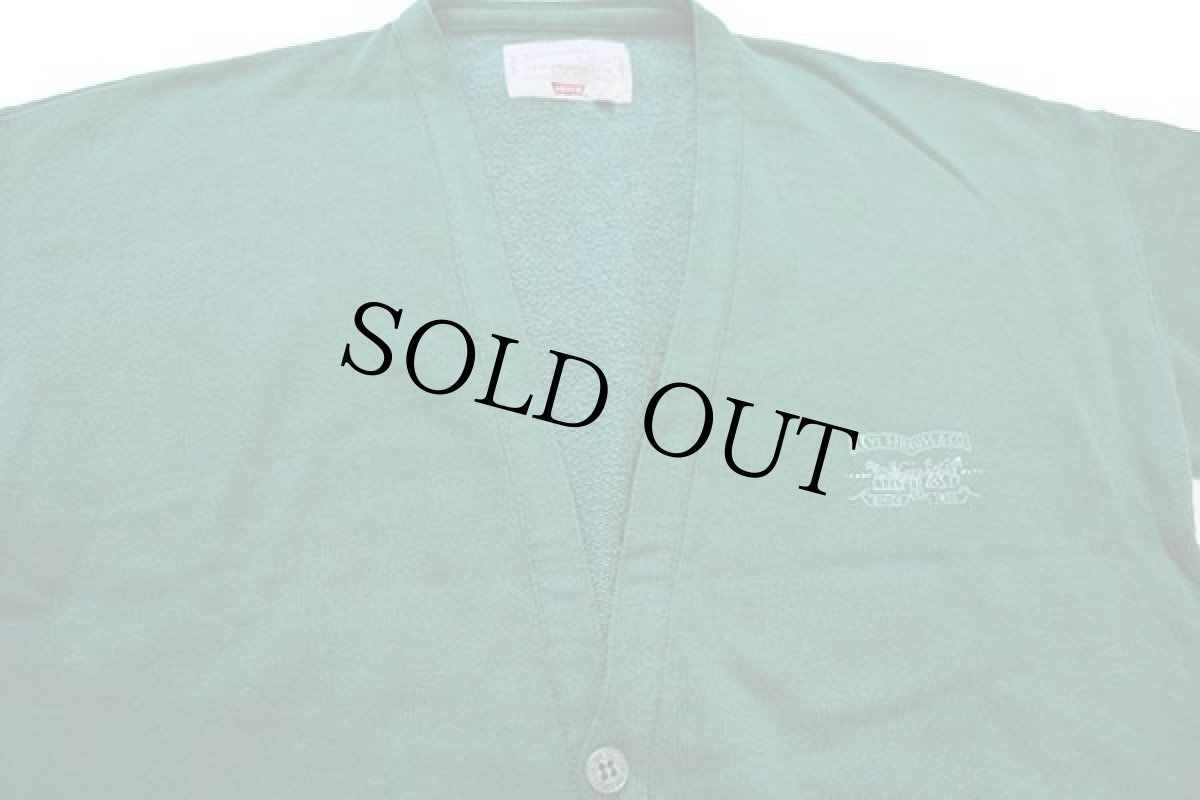 画像3: 90s Levi'sリーバイス ロゴ スウェット カーディガン 緑 L★ユーロ (3)