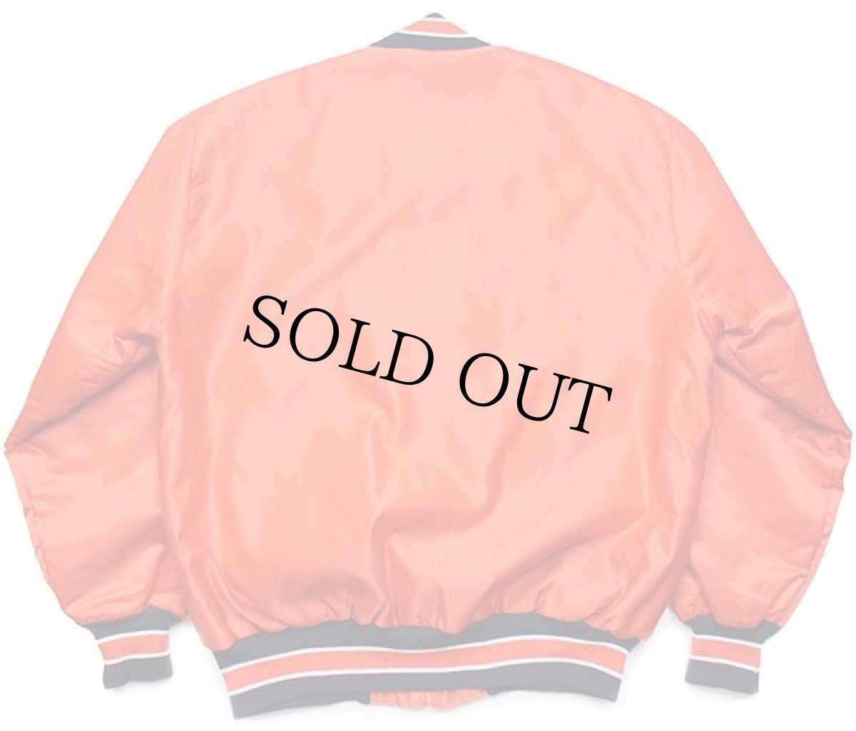 画像2: 80s USA製 DeLONGデロング CLEMSON アメフト 刺繍 キルティングライナー ナイロン ジップスタジャン オレンジ L (2)