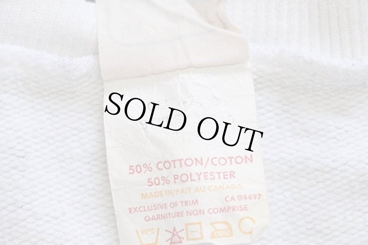 画像5: 80s カナダ製 LA SEAT COVERS アート 総柄 ポケット付き スウェット 白×黒★ドリッピング (5)