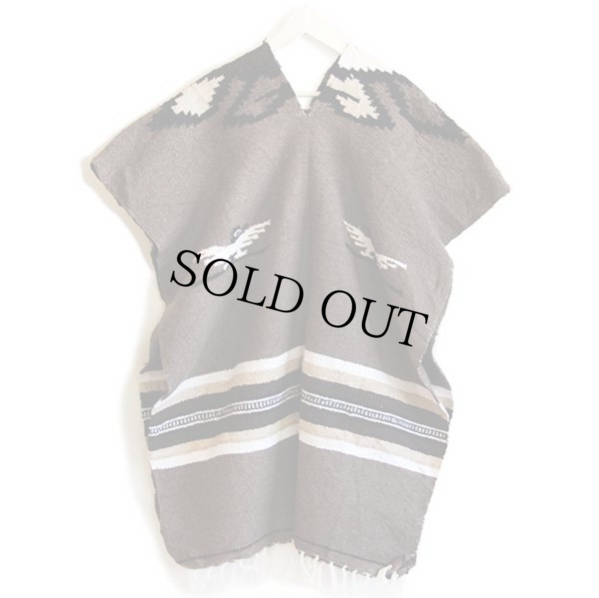 画像2: サンダーバード ネイティブ柄 メキシカン ラグ ポンチョ (2)