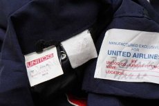 画像4: 80s USA製 UNITOG UNITED AIRLINES テープ付き ワークジャケット ナス紺 44-R (4)
