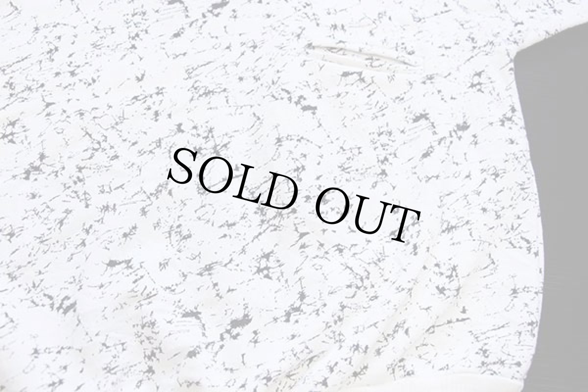 画像7: 80s カナダ製 LA SEAT COVERS アート 総柄 ポケット付き スウェット 白×黒★ドリッピング (7)