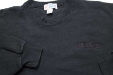 画像3: 90s USA製 JERZEES American Active Wear ロゴ刺繍 スウェット 黒 XL (3)