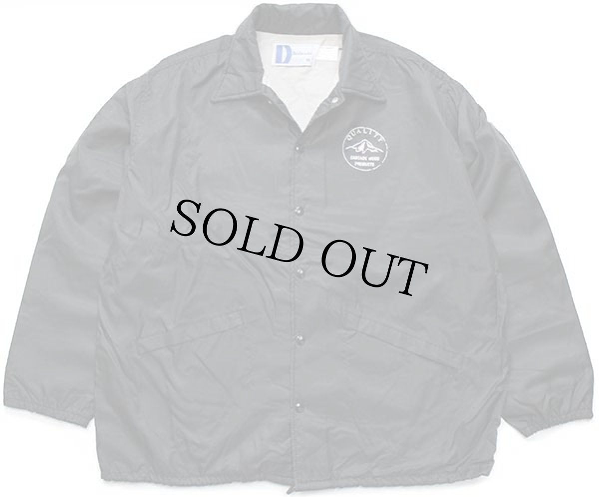 画像2: 90s USA製 Dunbrooke Pla-Jac QUALITY CASCADE WOOD PRODUCTS TURNCRAFT 両面プリント ナイロン コーチジャケット 黒 XL (2)