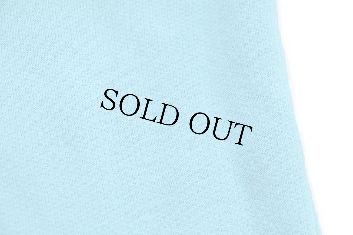 画像8: 90s イタリア製 UNKNOWN 無地 スウェットパンツ 水色 XL (8)